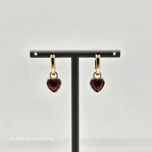 Lade das Bild in den Galerie-Viewer, SWAROVSKI Chroma Drop-Ohrhänger Herz, Rot, Goldlegierungsschicht 5684760