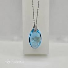 Lade das Bild in den Galerie-Viewer, SWAROVSKI Aquamarin Halskette Türkis Rhodiniert 1124108