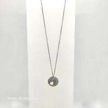 Lade das Bild in den Galerie-Viewer, SWAROVSKI Chaton 2 in 1 Halskette Weiß, Rhodiniert 5481478