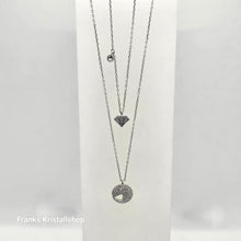 Lade das Bild in den Galerie-Viewer, SWAROVSKI Chaton 2 in 1 Halskette Weiß, Rhodiniert 5481478