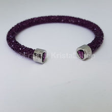 Lade das Bild in den Galerie-Viewer, SWAROVSKI Crystaldust Armreif Herz Violett Lila Größe M 5278499 oU