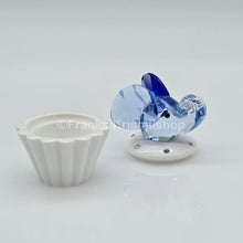 Lade das Bild in den Galerie-Viewer, SWAROVSKI Memories Cupcake Dose Zahndose Mit Elefant Blau 1194041 oU