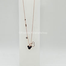 Lade das Bild in den Galerie-Viewer, SWAROVSKI Disney Mickey Mouse Halskette Schwarz Roségoldlegierung 5737559