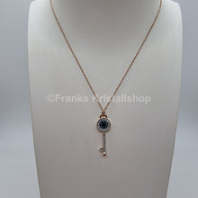 Lade das Bild in den Galerie-Viewer, SWAROVSKI Symbolica Halskette Augensymbol und Schlüssel, Blau, Roségold-Legierungsschicht 5687035