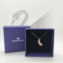 Lade das Bild in den Galerie-Viewer, Swarovski Nice Feder Halskette Weiß, Vergoldet 5505740