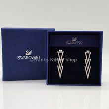 Lade das Bild in den Galerie-Viewer, SWAROVSKI Funk Ohrstecker Weiß, Rhodiniert 5241277