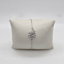 Lade das Bild in den Galerie-Viewer, SWAROVSKI Gema Armband Blume, Weiß, Rhodiniert 5644684