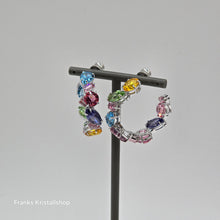 Lade das Bild in den Galerie-Viewer, SWAROVSKI Gema Kreolen Asymmetrisches Design, Mehrfarbig, Rhodiniert 5692412