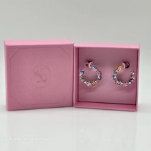 Lade das Bild in den Galerie-Viewer, SWAROVSKI Gema Kreolen Asymmetrisches Design, Mehrfarbig, Rhodiniert 5692412