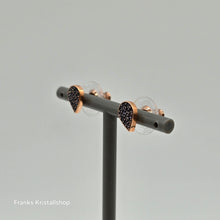 Lade das Bild in den Galerie-Viewer, Swarovski Ginger Ohrstecker Tropfen, Schwarz, Rosevergoldet 5352236 oU