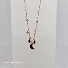 Lade das Bild in den Galerie-Viewer, SWAROVSKI Symbolic Halskette Mond und Sterne, Schwarz, Roségold-Legierungsschicht 5429737