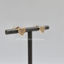 Lade das Bild in den Galerie-Viewer, SWAROVSKI Herz Ohrstecker, Weiß, Goldlegierungsschicht 5274222 oU