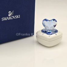 Lade das Bild in den Galerie-Viewer, SWAROVSKI Memories Herz Dose Schmuckdose Herz Blau 5115541 oU