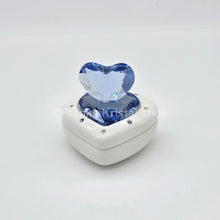Lade das Bild in den Galerie-Viewer, SWAROVSKI Memories Herz Dose Schmuckdose Herz Blau 5115541 oU