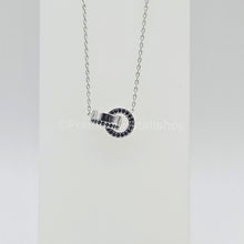 Lade das Bild in den Galerie-Viewer, SWAROVSKI Hollow Halskette Dextera Blau, Rhodiniert 5663504