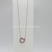 Lade das Bild in den Galerie-Viewer, Swarovski Hyperbola Herz Halskette 2 Herzen, Weiß, Metallmix 5518868