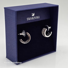 Lade das Bild in den Galerie-Viewer, SWAROVSKI Hyperbola Kreolen Ohrringe Weiß, Rhodiniert Mini Hoop 5646725