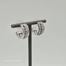 Lade das Bild in den Galerie-Viewer, SWAROVSKI Hyperbola Kreolen Ohrringe Weiß, Rhodiniert Mini Hoop 5646725