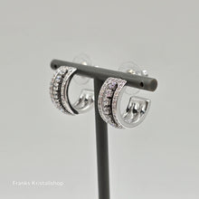 Lade das Bild in den Galerie-Viewer, SWAROVSKI Hyperbola Kreolen Ohrringe Weiß, Rhodiniert Mini Hoop 5646725