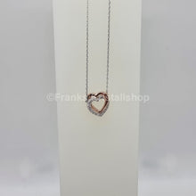 Lade das Bild in den Galerie-Viewer, Swarovski Hyperbola Herz Halskette 2 Herzen, Weiß, Metallmix 5518868