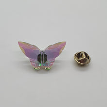 Lade das Bild in den Galerie-Viewer, SWAROVSKI Jungle Beats Schmetterling Magnet Brosche Violett Klein 5572153