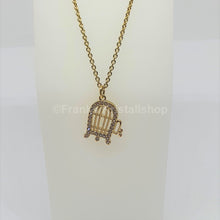 Lade das Bild in den Galerie-Viewer, SWAROVSKI Looney Tunes Tweety Halskette Vogelkäfig, Goldlegierungsschicht 5487549