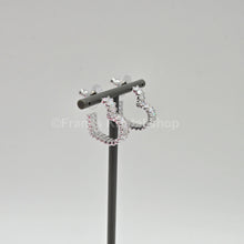 Lade das Bild in den Galerie-Viewer, Swarovski Matrix Kreolen Herz Ohrringe, Klein, Weiß, Rhodiniert 5653170
