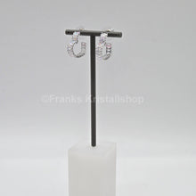 Lade das Bild in den Galerie-Viewer, Swarovski Matrix Kreolen Herz Ohrringe, Klein, Weiß, Rhodiniert 5653170