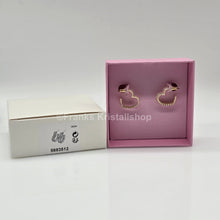 Lade das Bild in den Galerie-Viewer, Swarovski Matrix Kreolen Herz Ohrringe, Klein, Weiß, Goldlegierungsschicht 5693512