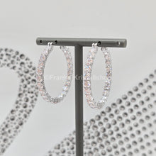 Lade das Bild in den Galerie-Viewer, SWAROVSKI Matrix Kreolen Weiß, Rhodiniert 5647715