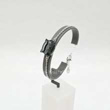 Lade das Bild in den Galerie-Viewer, SWAROVSKI Kitty Mini-Cat-Armband Katze Black Diamond, Rhodiniert 1003278