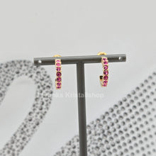 Lade das Bild in den Galerie-Viewer, SWAROVSKI Mini Hoop Kreolen Ohrringe Rosa, Goldlegierung 5717565