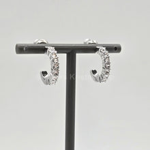 Lade das Bild in den Galerie-Viewer, SWAROVSKI Mini Hoop Kreolen Ohrringe Weiß, Rhodiniert 5717567