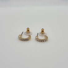 Lade das Bild in den Galerie-Viewer, SWAROVSKI Mini Hoop Kreolen Ohrringe Weiß, Goldlegierung 5022451 oU