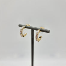 Lade das Bild in den Galerie-Viewer, SWAROVSKI Mini Hoop Kreolen Ohrringe Weiß, Goldlegierung 5022451 oU