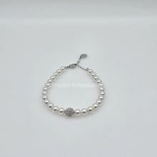 Lade das Bild in den Galerie-Viewer, SWAROVSKI Perlen Armband Größe M Weiß Rhodiniert 5669529