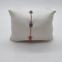 Lade das Bild in den Galerie-Viewer, SWAROVSKI Remix Pop Armband Gr. L Violett Rosa Lila Rosévergoldet 5479011