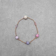 Lade das Bild in den Galerie-Viewer, SWAROVSKI Remix Pop Armband Gr. L Violett Rosa Lila Rosévergoldet 5479011