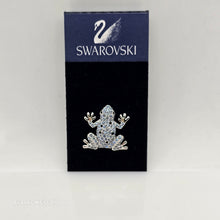 Lade das Bild in den Galerie-Viewer, SWAROVSKI SCS Blue Frog Frosch Pin Brosche 982415