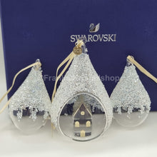 Lade das Bild in den Galerie-Viewer, SWAROVSKI SCS Weihnachtskugel 2021 Tropfen Set Holiday Magic 5596791
