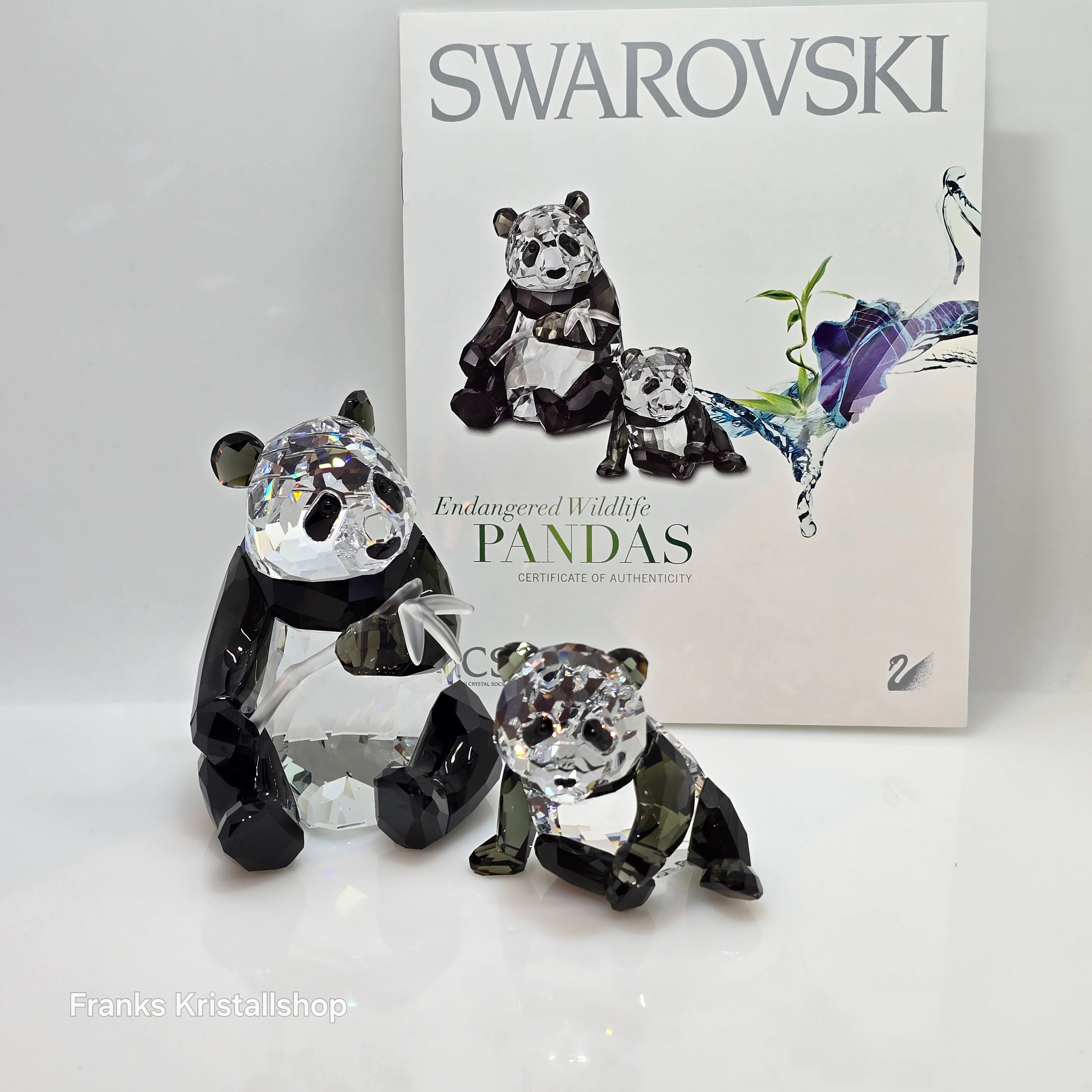 SWAROVSKI SCS Annual Edition 2008 Pandas 900918 with Name Plaque