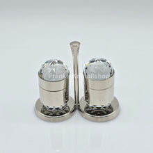 Lade das Bild in den Galerie-Viewer, SWAROVSKI Salz- und Pfeffer Set mit Ständer 211313 7502 030 031 032 Rhodium