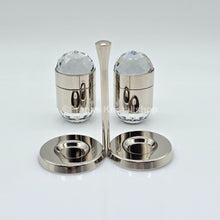 Lade das Bild in den Galerie-Viewer, SWAROVSKI Salz- und Pfeffer Set mit Ständer 211313 7502 030 031 032 Rhodium