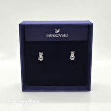 Lade das Bild in den Galerie-Viewer, SWAROVSKI Solitaire Ohrstecker Rund Weiß, Rhodiniert 5128808