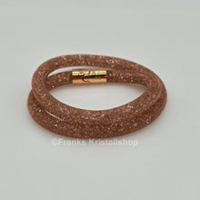Lade das Bild in den Galerie-Viewer, SWAROVSKI Stardust Armband Double Größe M Rosa Roségold 5089853 oU