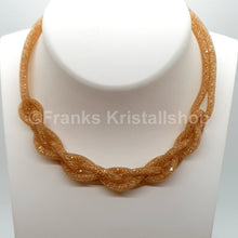 Lade das Bild in den Galerie-Viewer, SWAROVSKI Stardust Halskette Geflochten Gold 5239020