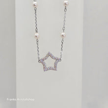 Lade das Bild in den Galerie-Viewer, SWAROVSKI Stella Stern Halskette Weiß, Rhodiniert 5645379