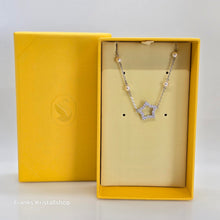Lade das Bild in den Galerie-Viewer, SWAROVSKI Stella Stern Halskette Weiß, Rhodiniert 5645379