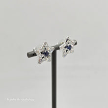 Lade das Bild in den Galerie-Viewer, SWAROVSKI Stella Ohrstecker Stern Blau, Rhodiniert 5649000