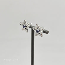 Lade das Bild in den Galerie-Viewer, SWAROVSKI Stella Ohrstecker Stern Blau, Rhodiniert 5649000